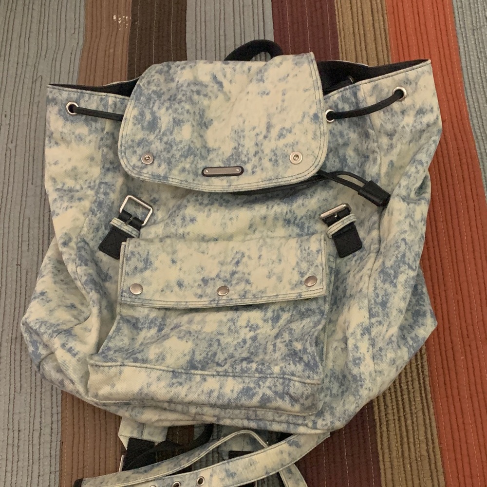 Saint Laurent Blue Denim Backpack
